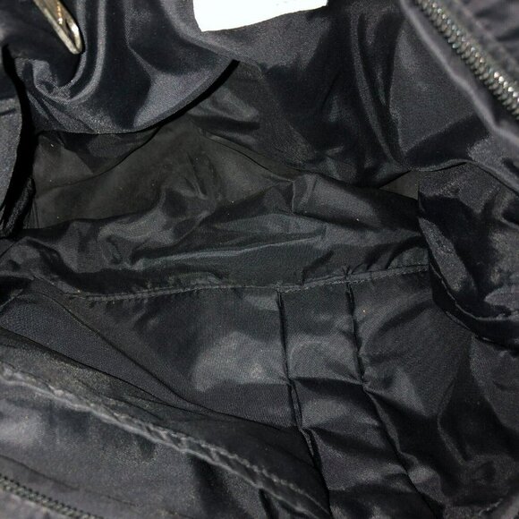 Lina Shoulder Bag Woven Zip Top Black Knit Handbag Purse Boho Hobo - Picture 12 of 12